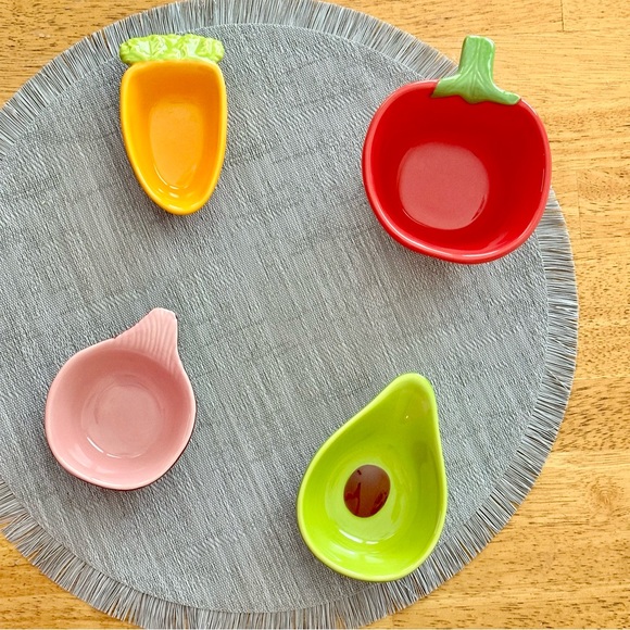 Rae Dunn Colorful Vegetable Shaped Ceramic Measuring Spoon Set Brand NEW!! - Picture 5 of 5